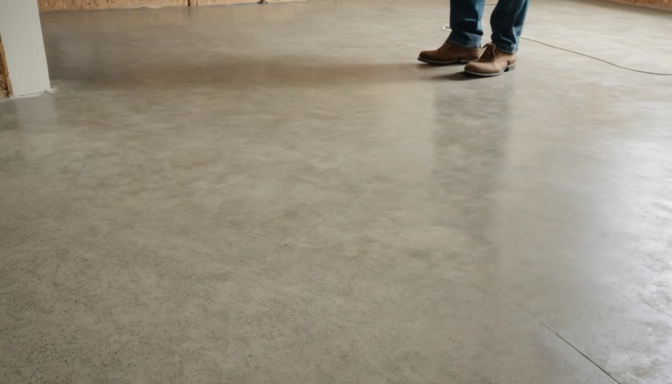 A clean coated concrete floor in a home near Hampstead